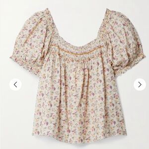 Doen PORTIA TOP IN FEATHERED FLORAL, XS, NWT
